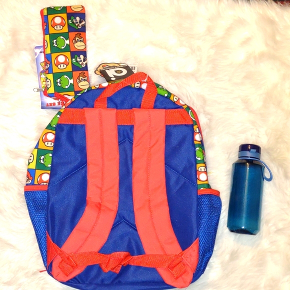 🙀💙❤️💛SUPER MARIO💛❤️💙 BACKPACK 5 Piece Set need for School - Picture 9 of 16